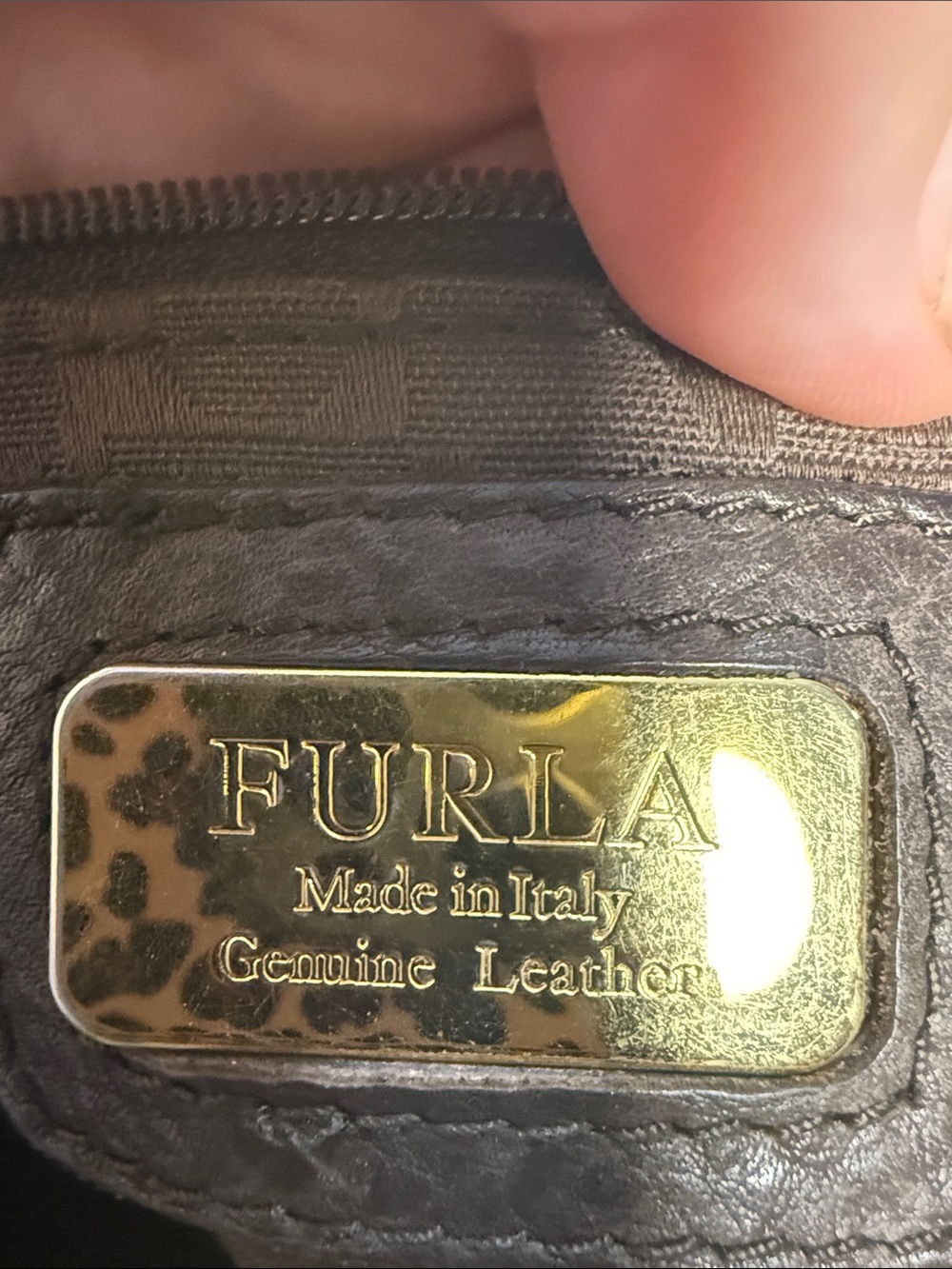 Furla Brown Pebbled Leather Hobo Shoulder Bag - Picture 14 of 15